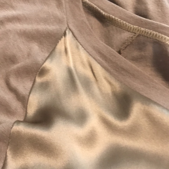 Bobi high-low long sleeve taupe colored shirt - L - Picture 4 of 6